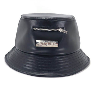 Leather Embossed Bucket Hat